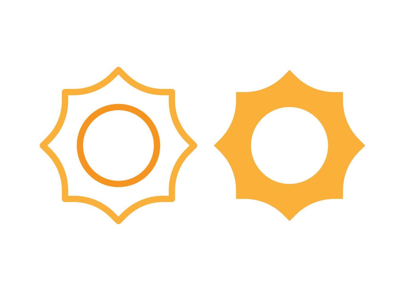 Sun icon design template vector isolated illustration