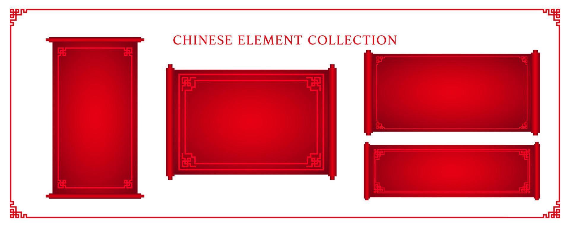 Blank Spring Festival couplets template collection set. vector