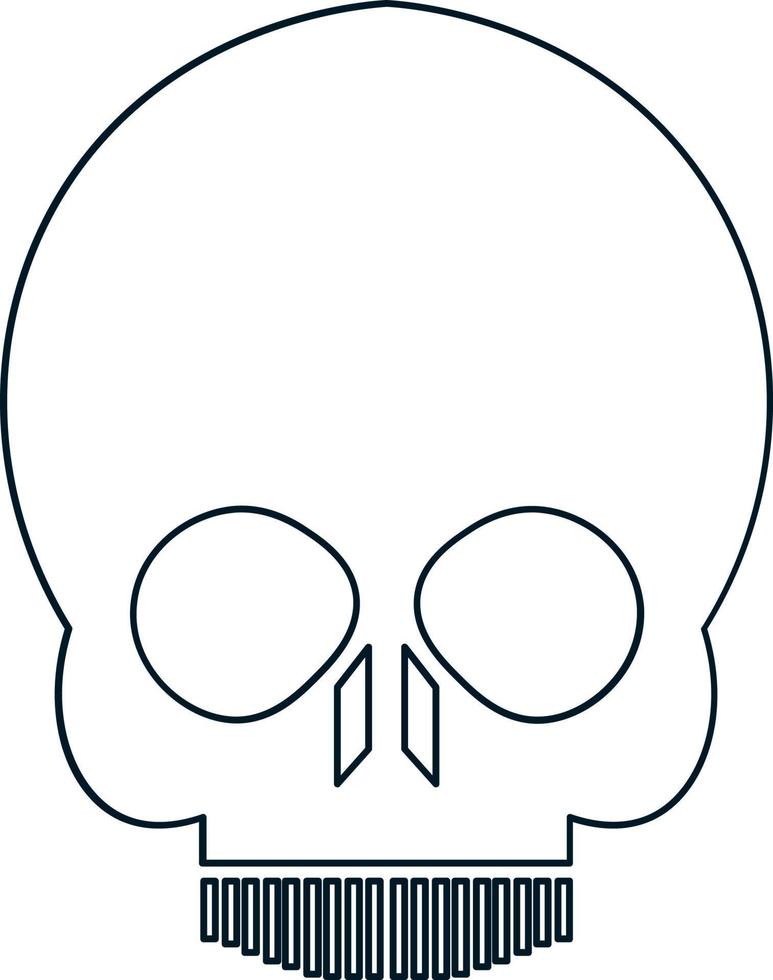 halloween line art icons and characters vector