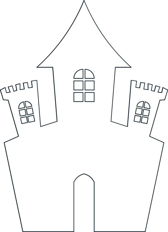 halloween line art icons and characters vector