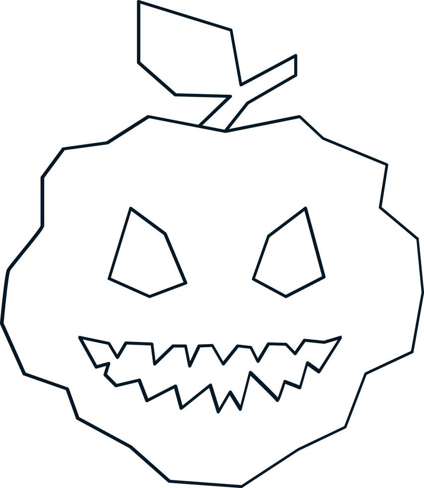 halloween line art icons and characters vector