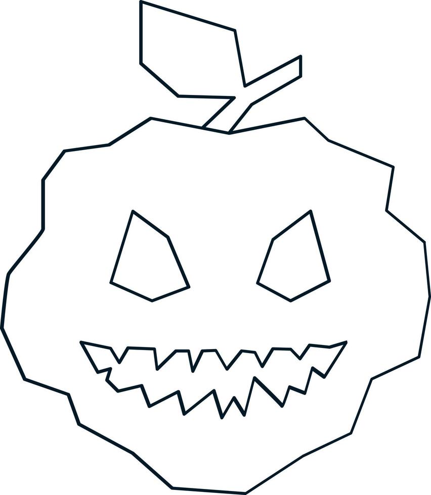halloween line art icons and characters vector