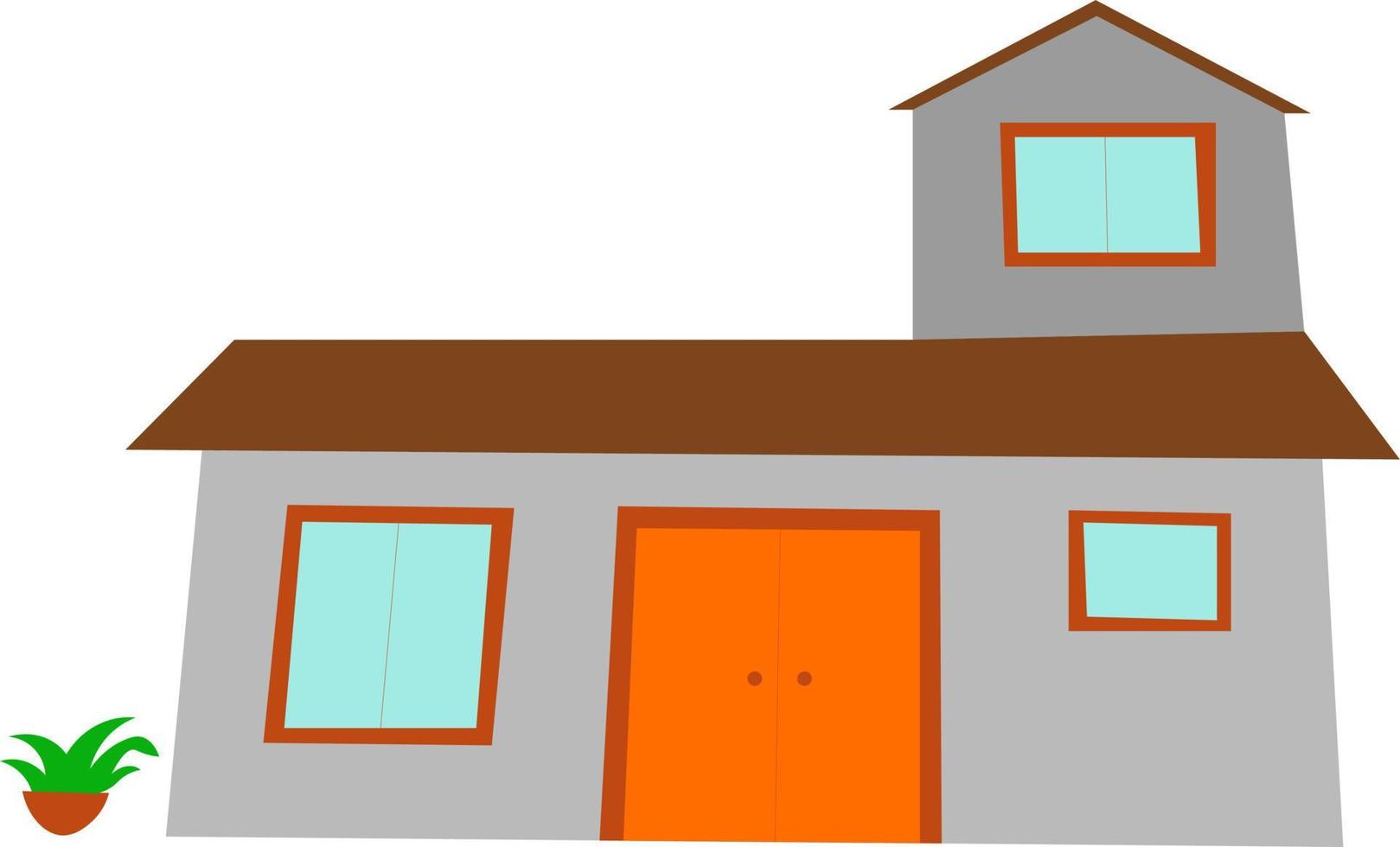 ilustración de casa minimalista aislada sobre fondo blanco vector