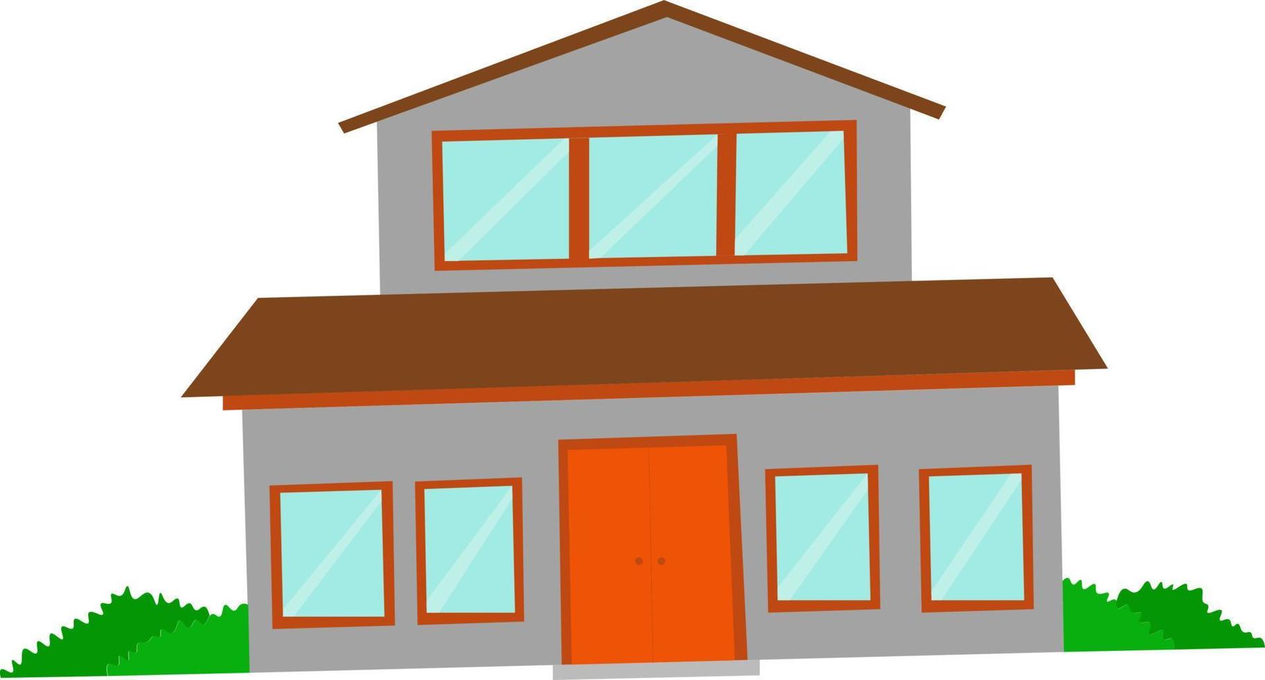 minimalistic house illustration isolated on white background vector