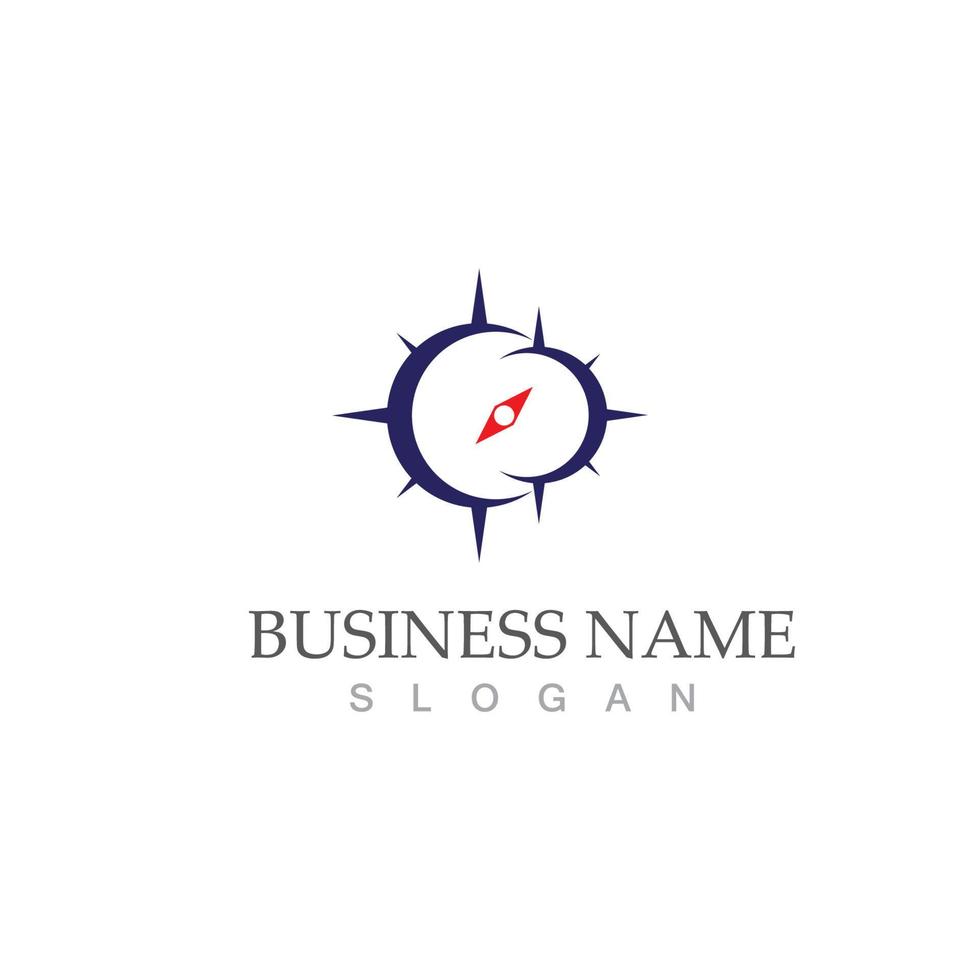 Compass icon vector logo template