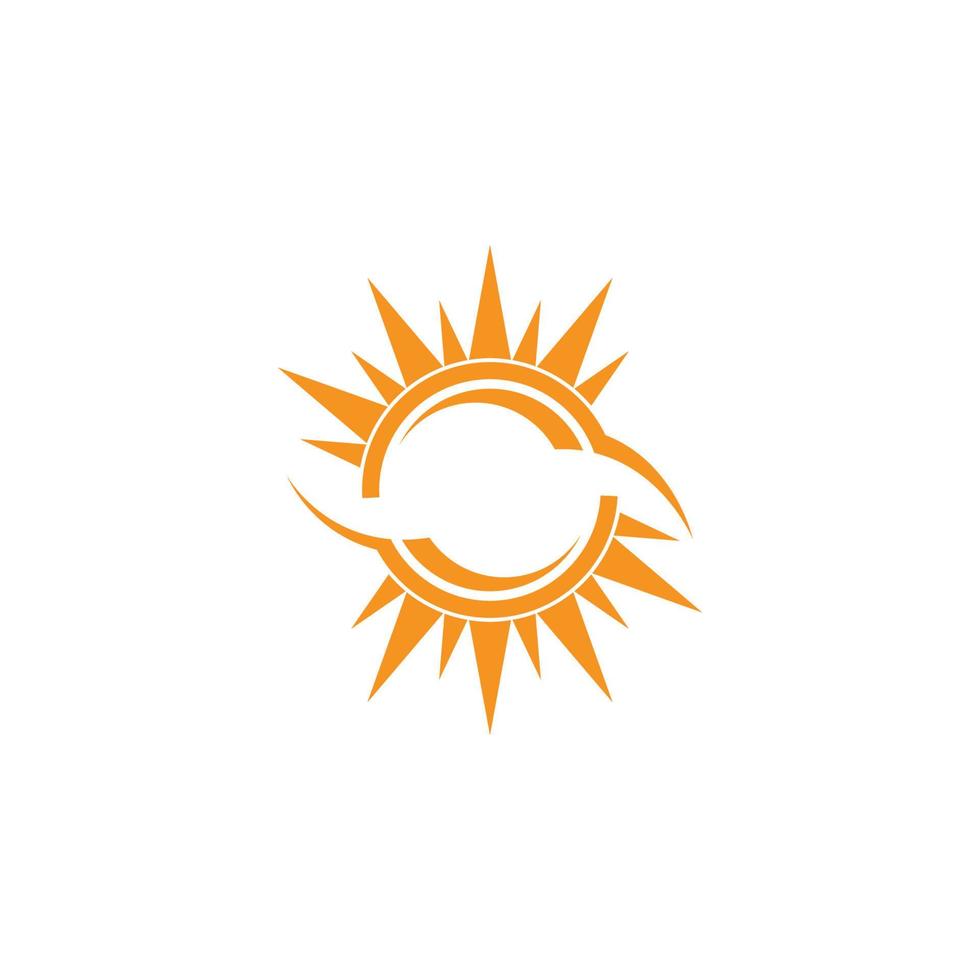 plantilla de diseño de logotipo de icono de sol vector