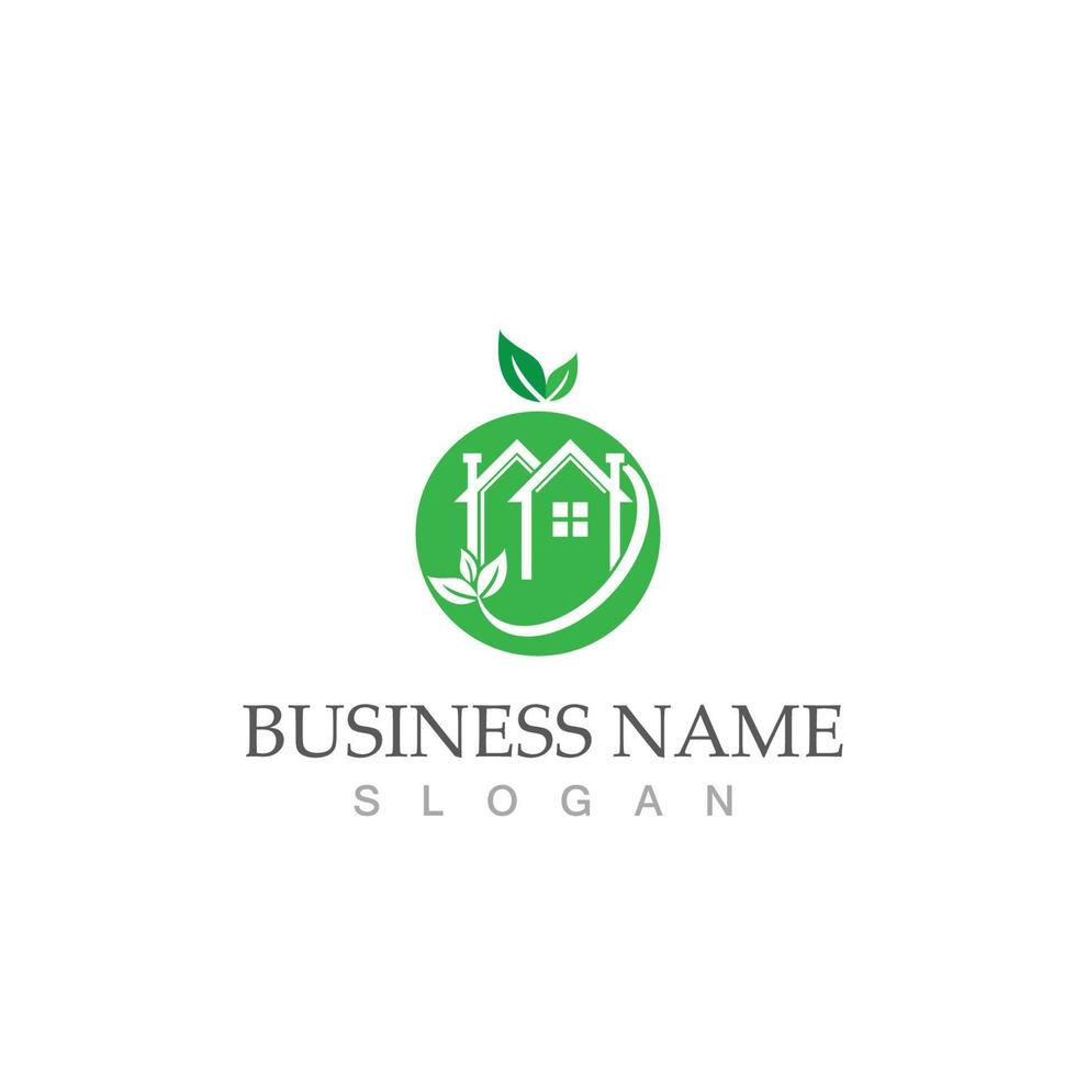 Green house icon logo vector illustration
