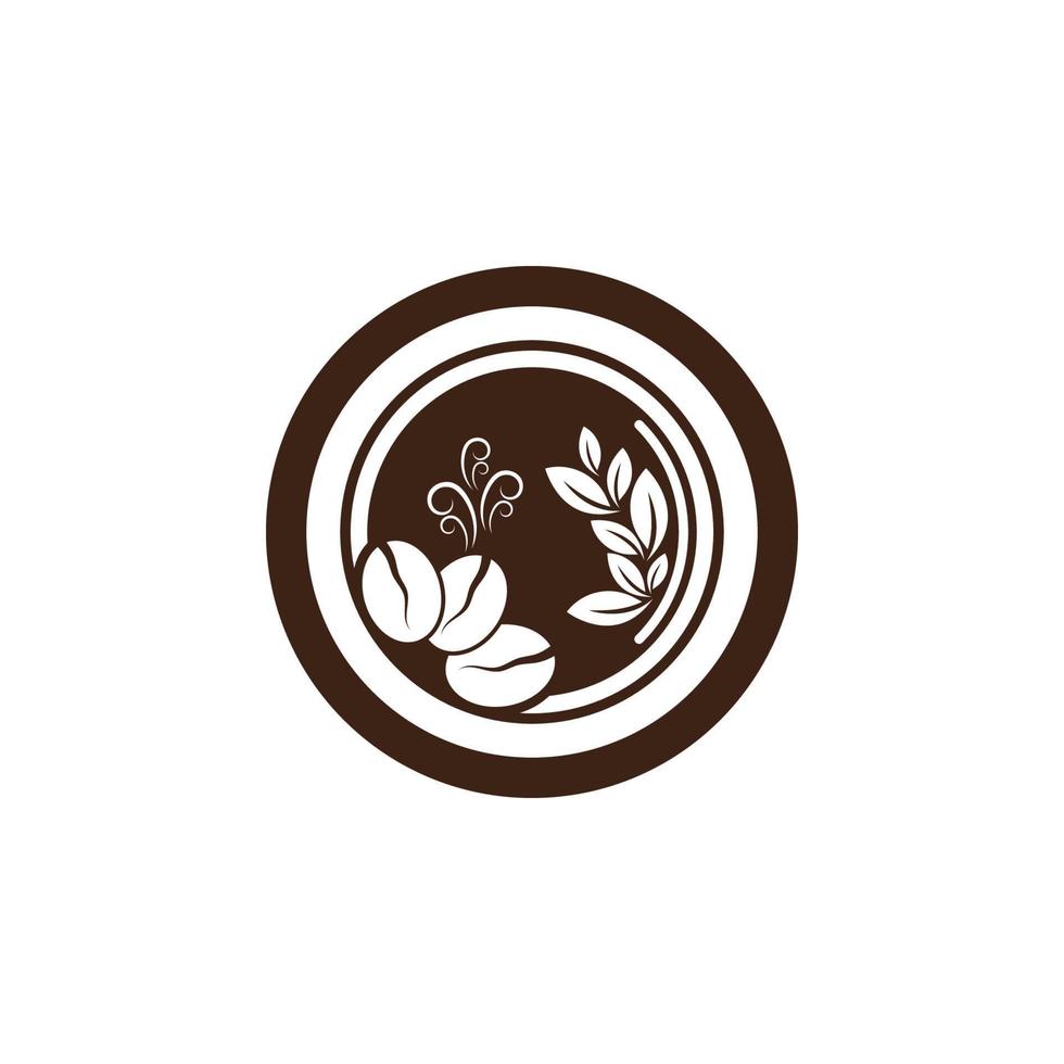 diseño de vector de icono de grano de café
