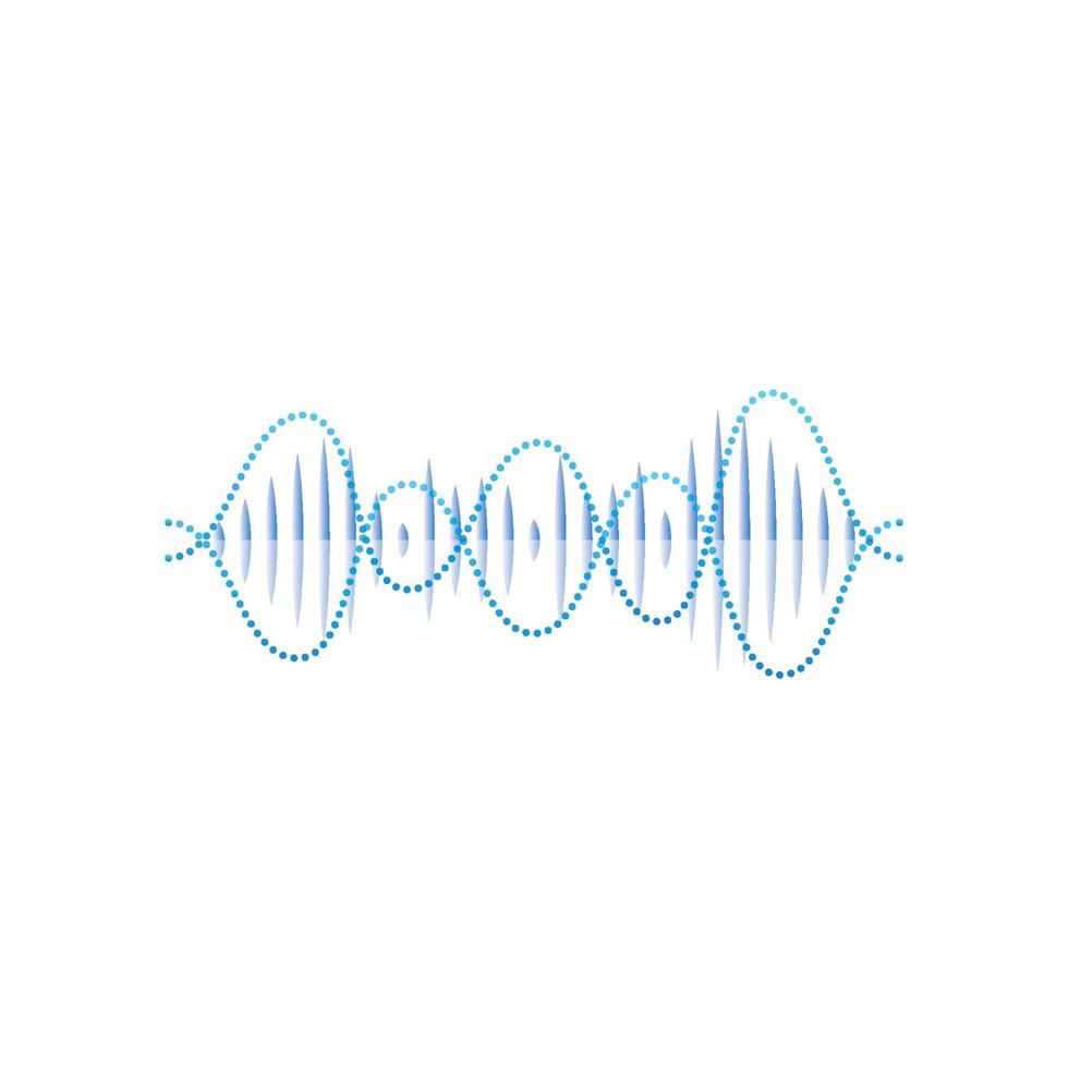 Sound waves vector illustration design