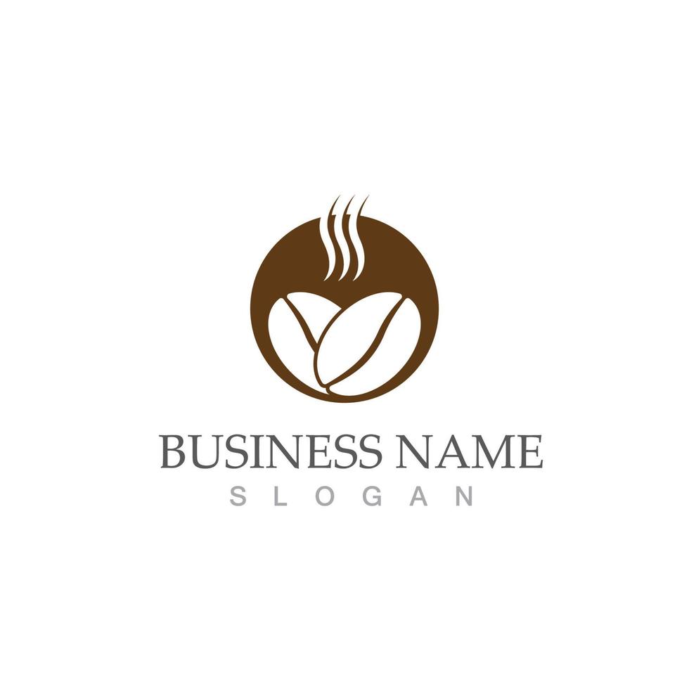 vector de logotipo de diseño de grano de café