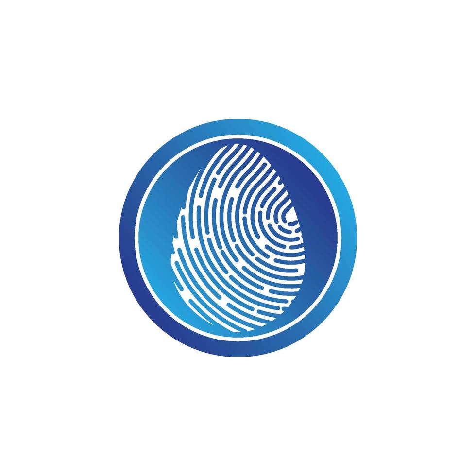 Fingerprint logo vector illustration