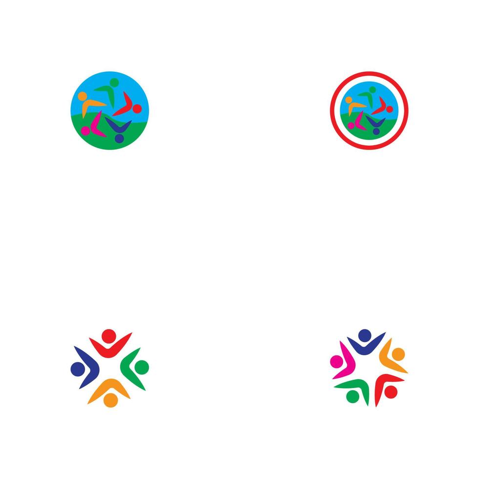 vector de plantilla de diseño de icono de logotipo de comunidad