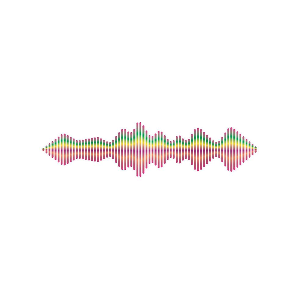 diseño de ilustración de vector de ondas de sonido