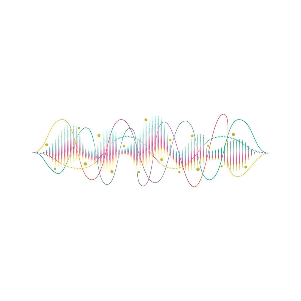 diseño de ilustración de vector de ondas de sonido