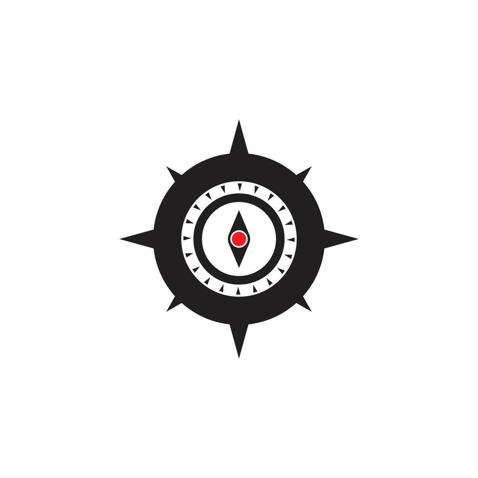 icono de vector de plantilla de logotipo de brújula