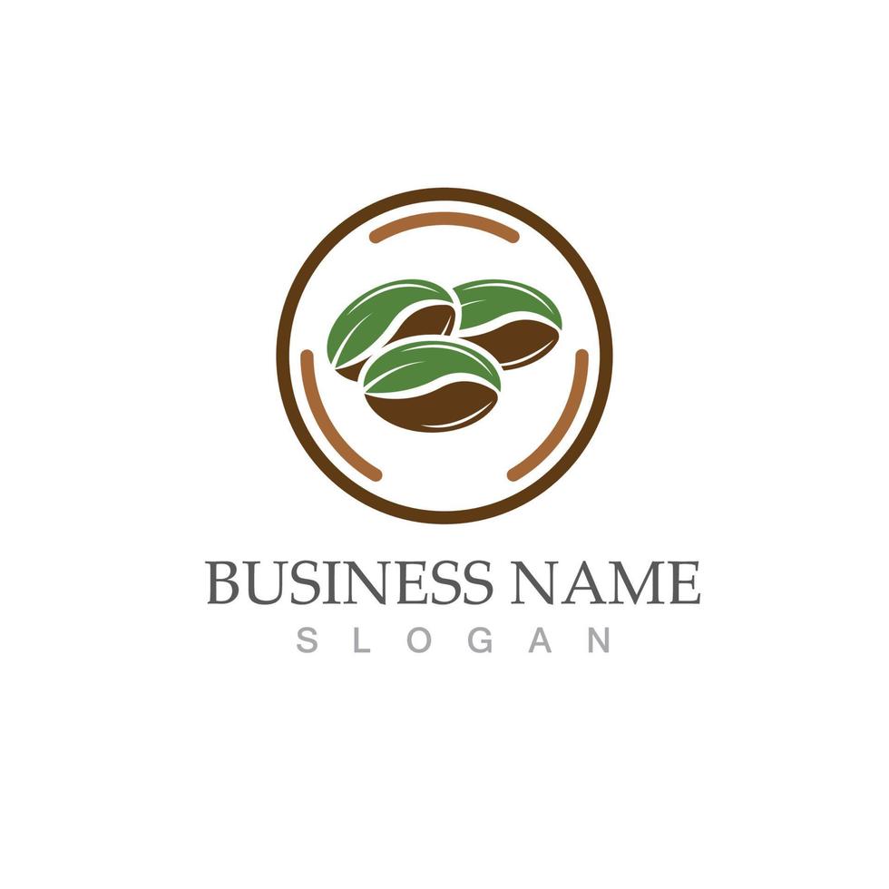 Coffee bean design logo vector