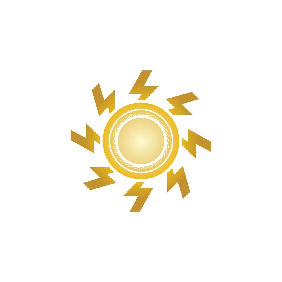 Sun icon logo design template vector