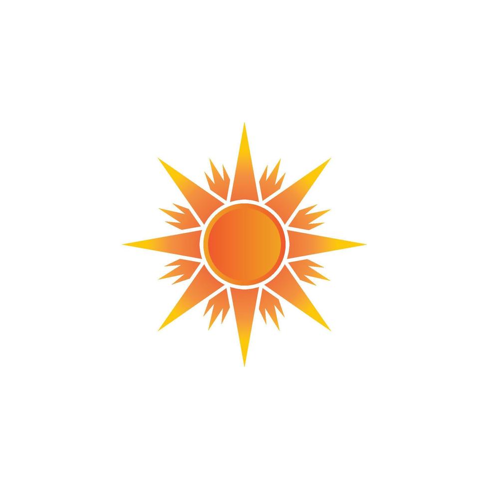 plantilla de diseño de logotipo de icono de sol vector