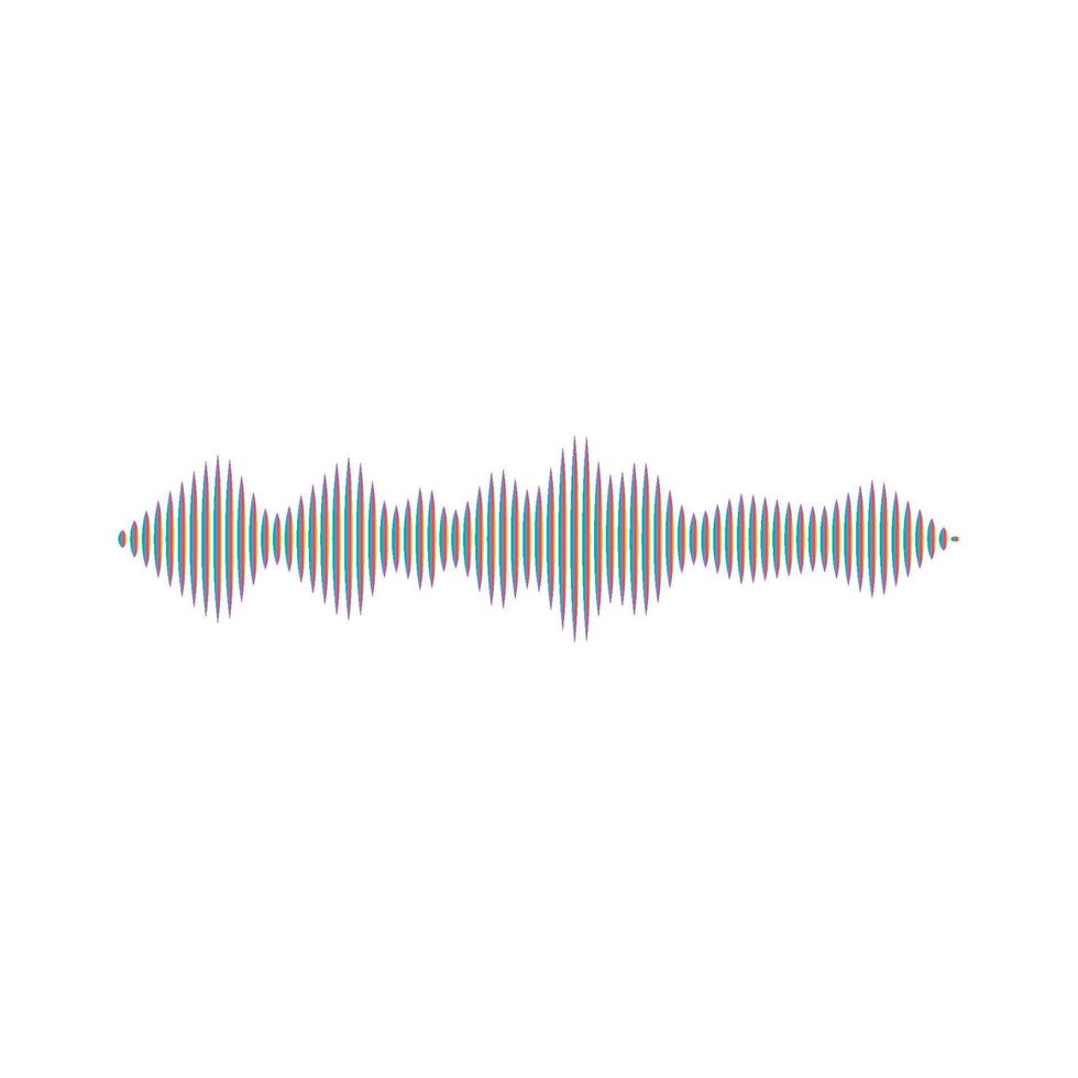 Sound waves vector illustration design