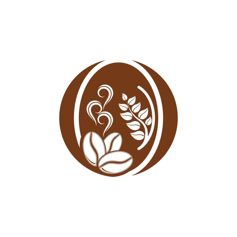 diseño de vector de icono de grano de café