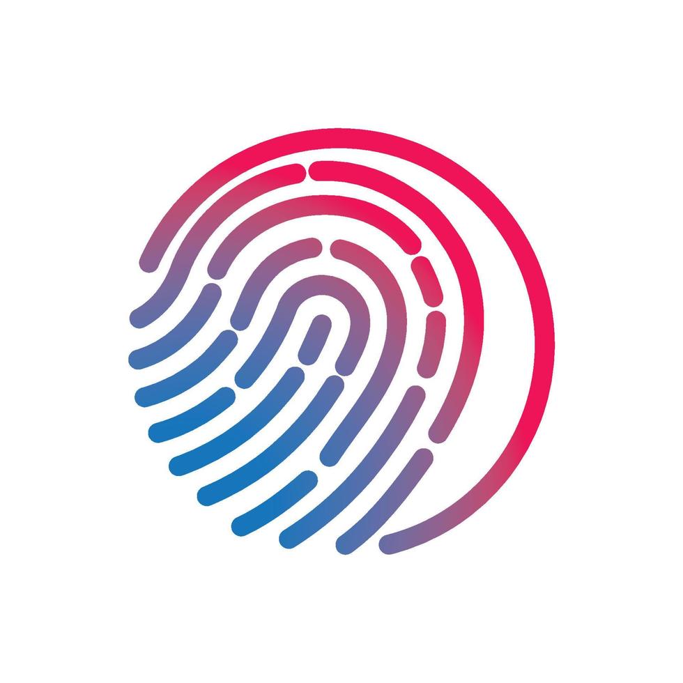 Fingerprint logo vector illustration icon