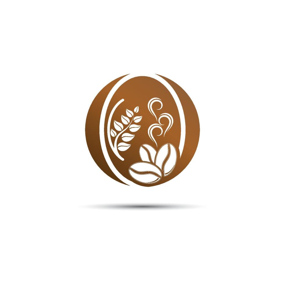 Coffee bean icon vector design