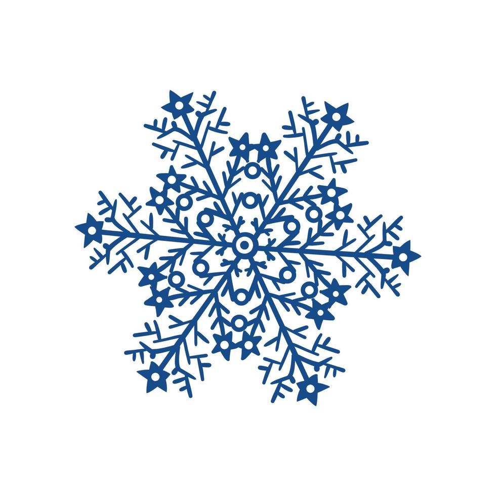 Merry Christmas Winter Snowflake vector