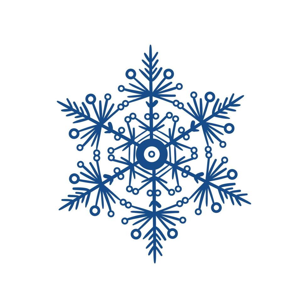 Merry Christmas Winter Snowflake vector