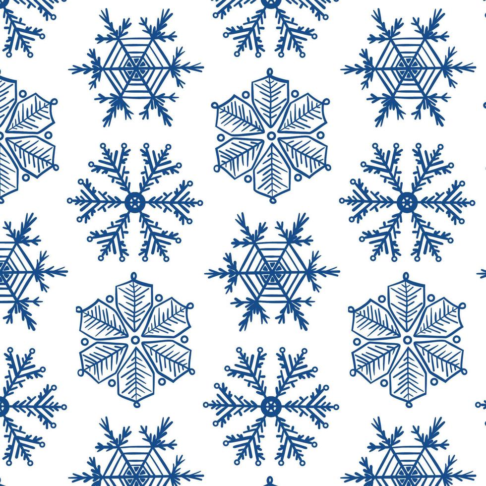 colección de garabatos de invierno, año nuevo dibujado a mano y elementos navideños. patrón sin fisuras para su diseño. vector