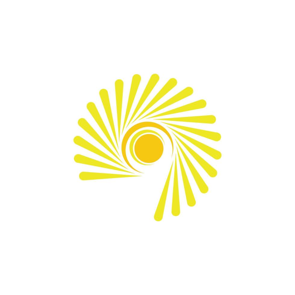 Sun icon logo design template vector