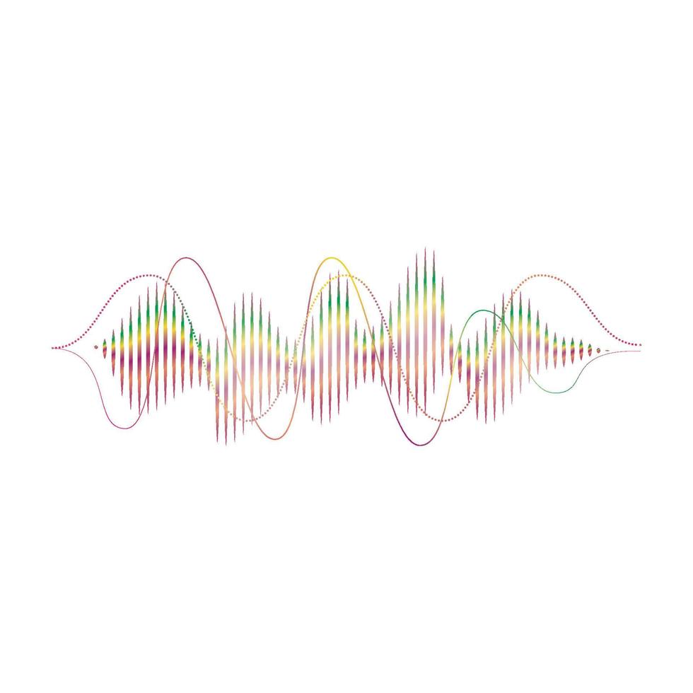 diseño de ilustración de vector de ondas de sonido