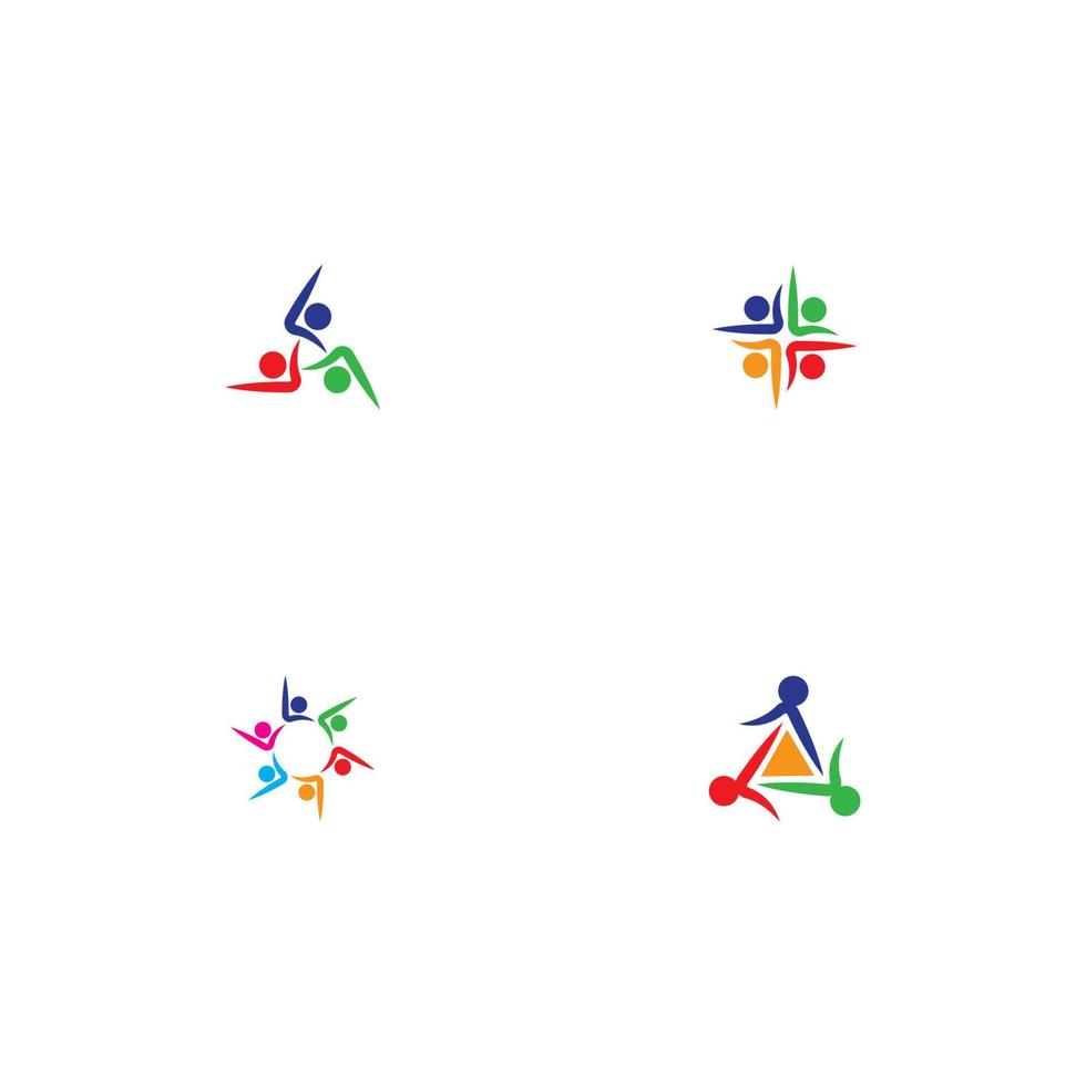 Community logo icon design template vector
