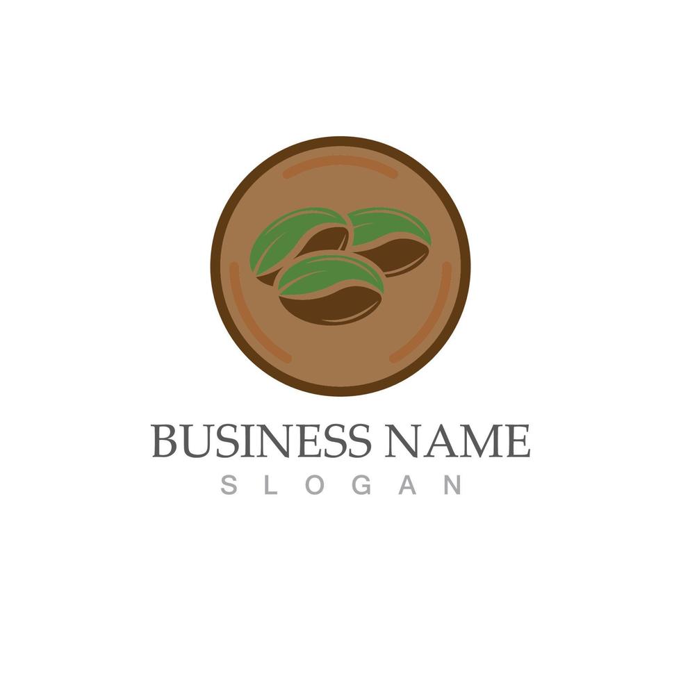 Coffee bean design logo vector