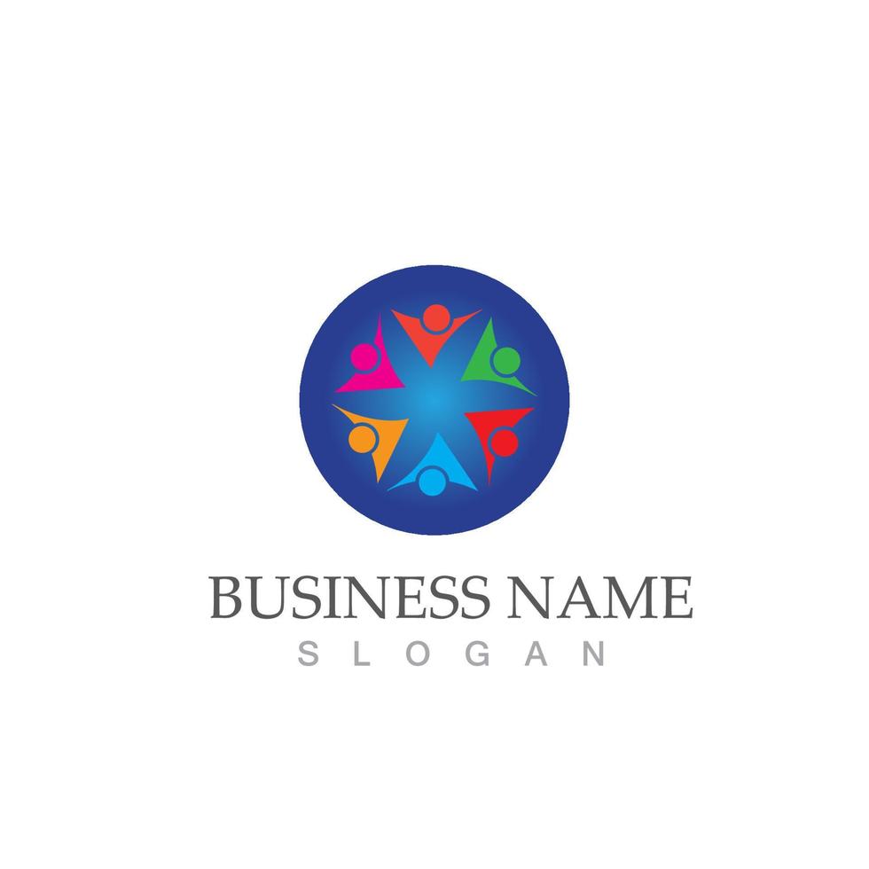 Community logo icon design template vector