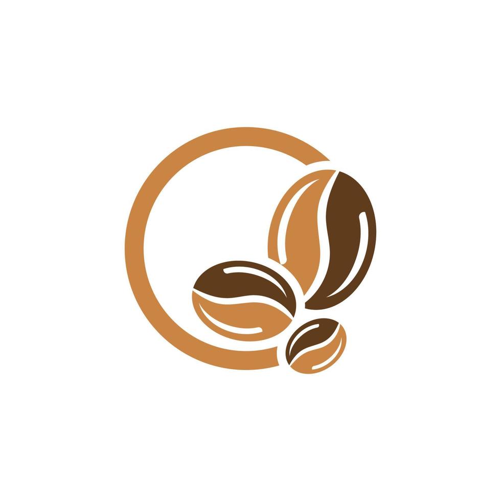 Coffee bean icon vector design