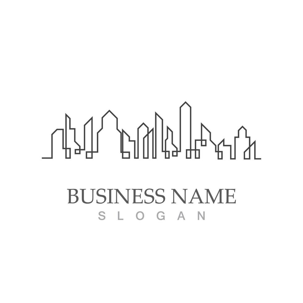 City skyline logo vector illustration template