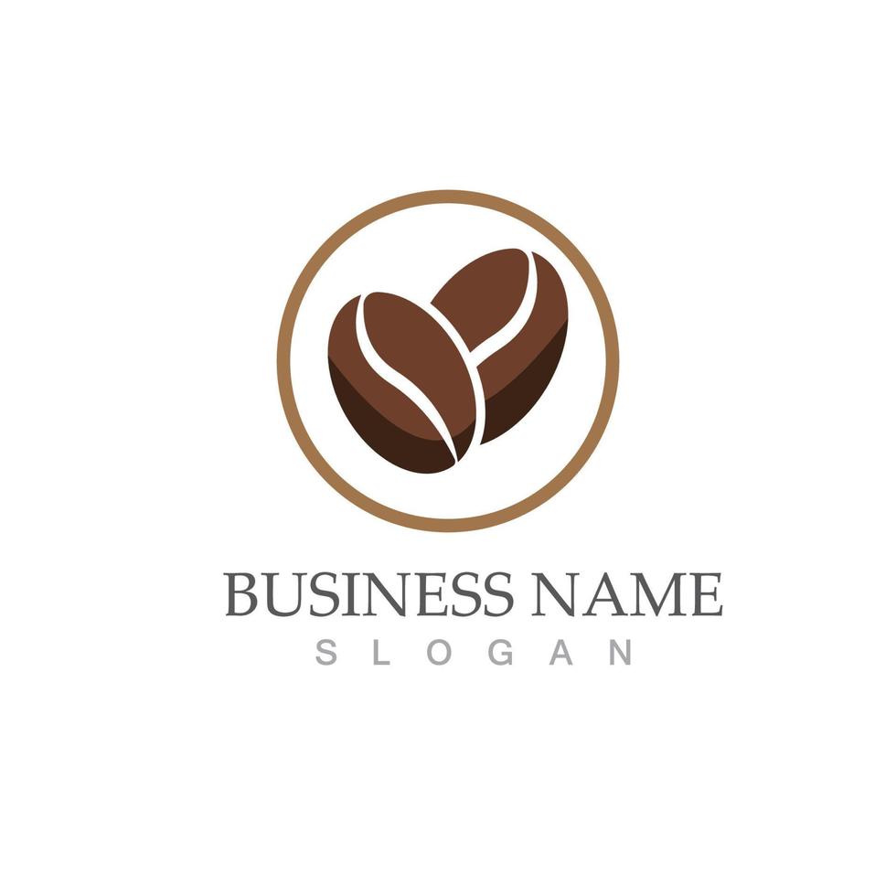 Coffee bean design logo vector