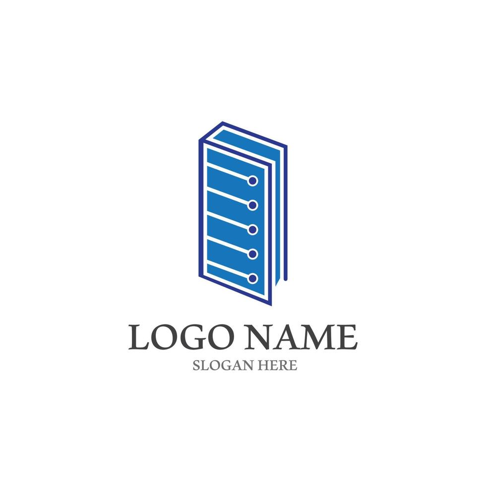 Digital book logo icon technology vector