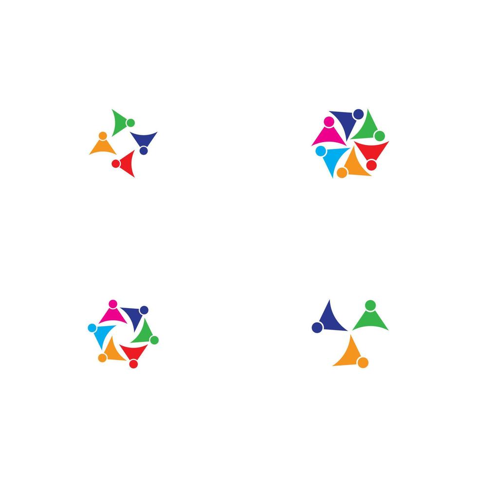 Community logo icon design template vector