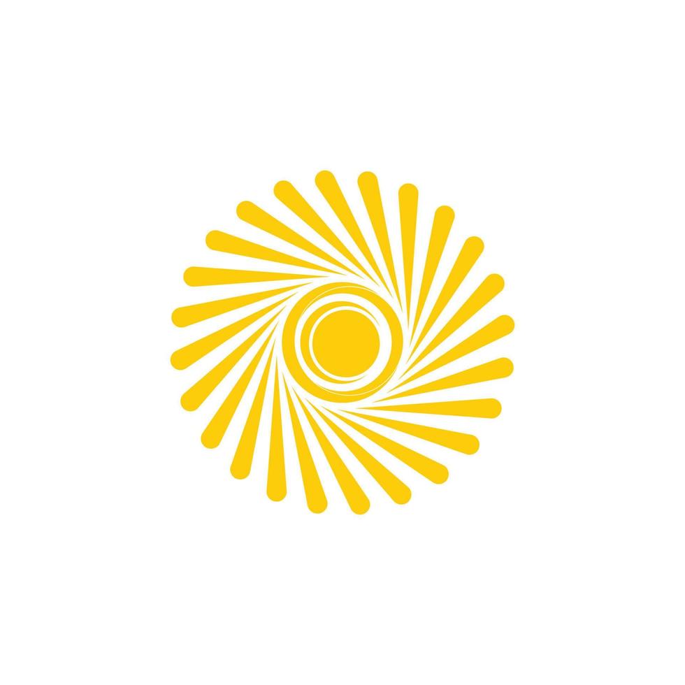 Sun icon logo design template vector