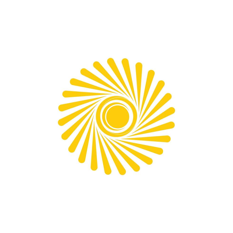 Sun icon logo design template vector