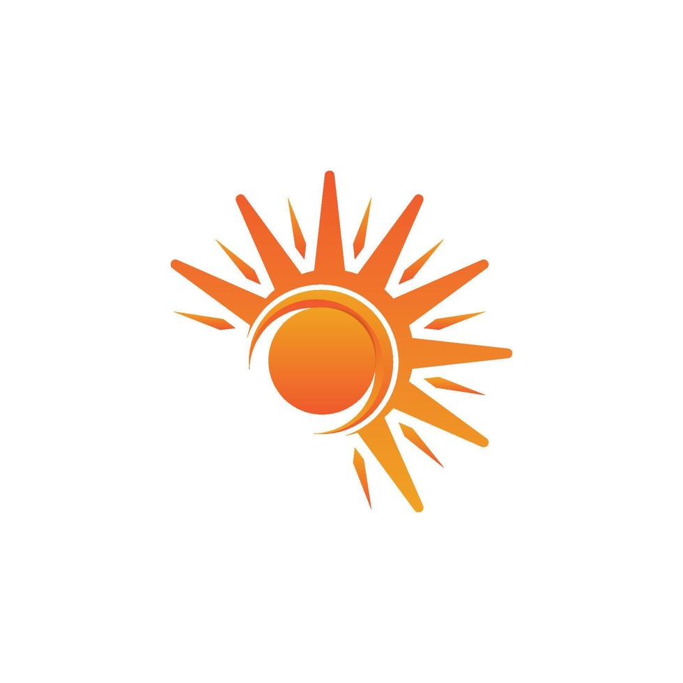 Sun icon logo design template vector