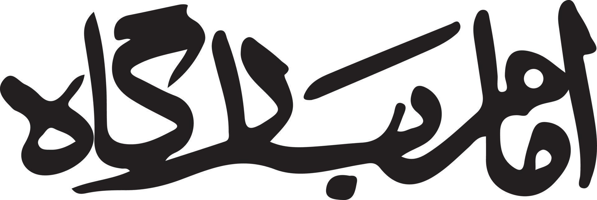 imam bargha caligrafía árabe islámica vector libre