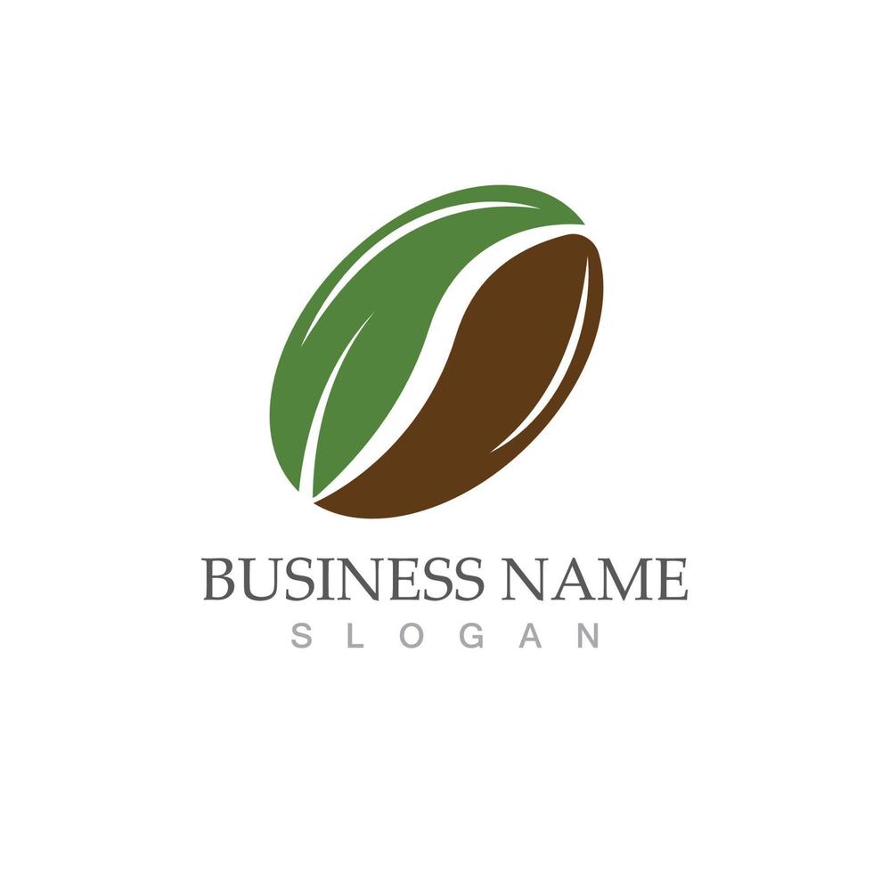 Coffee bean design logo vector