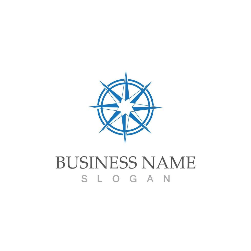 Compass icon vector logo template