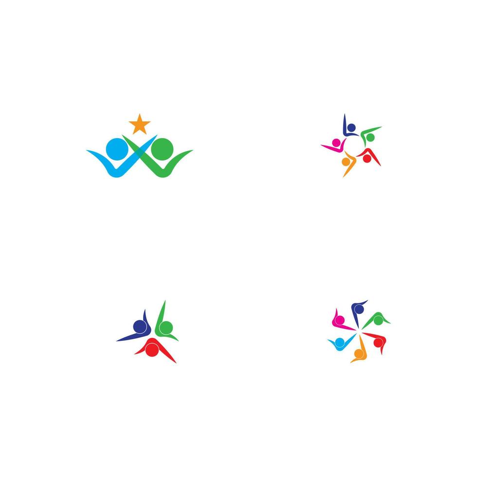 Community logo icon design template vector