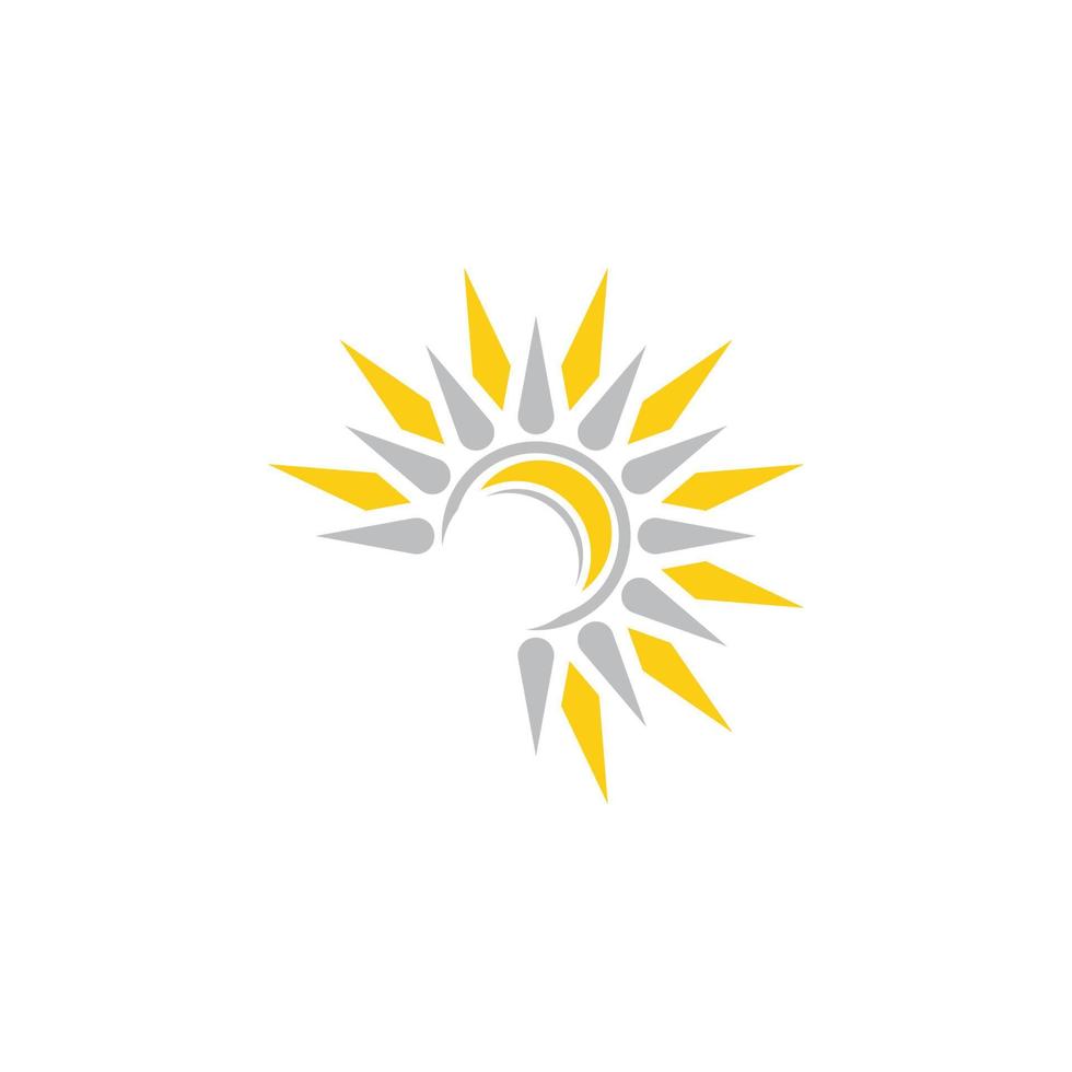 plantilla de diseño de logotipo de icono de sol vector