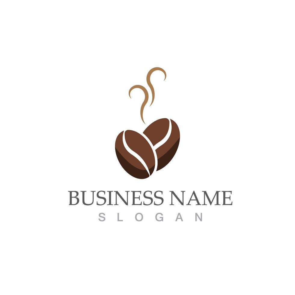 Coffee bean design logo vector