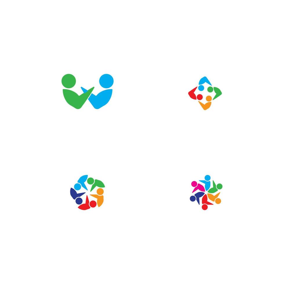 Community logo icon design template vector