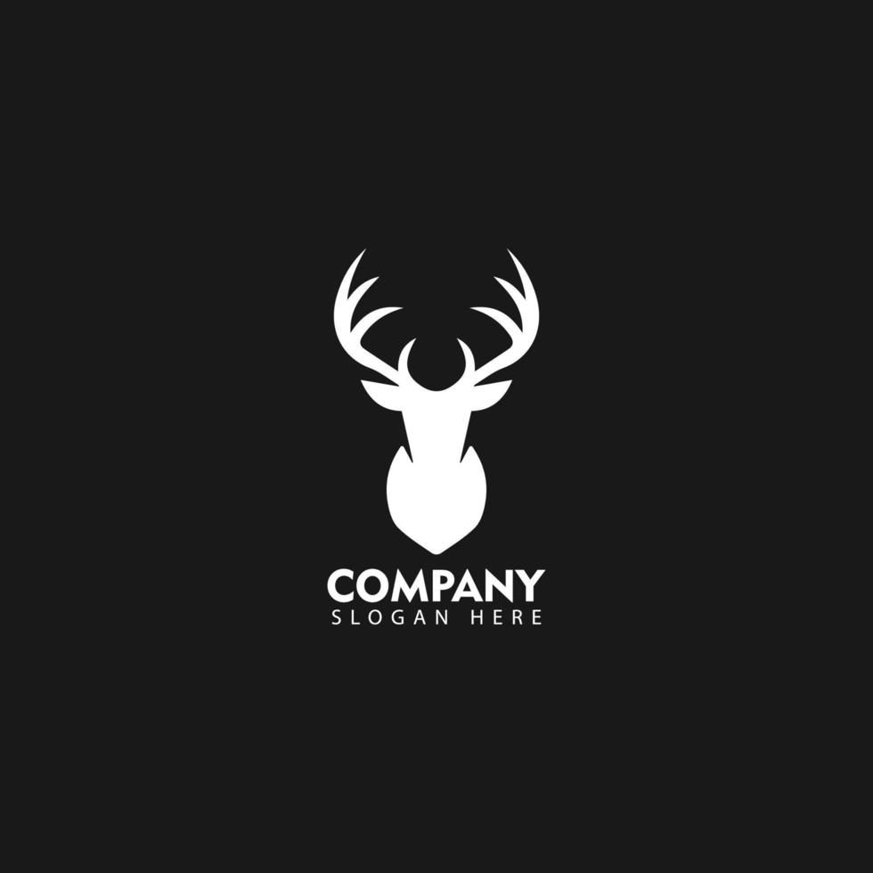 deer christmas logo vector